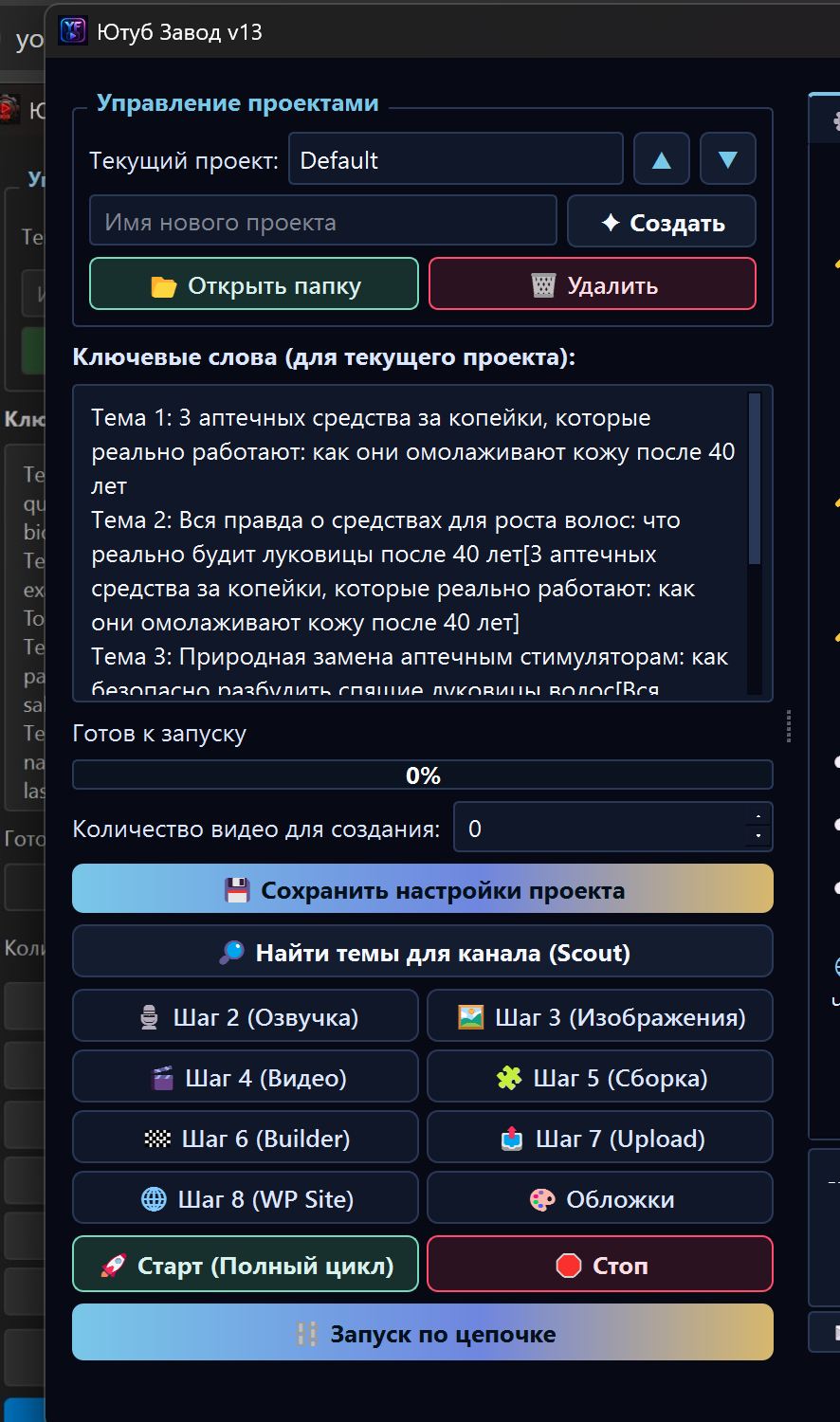 Левая панель проектов и очереди